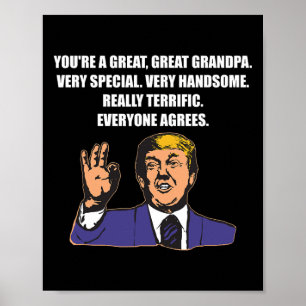 Lustigt Trump Best Grandpa Alla är överens Poster
