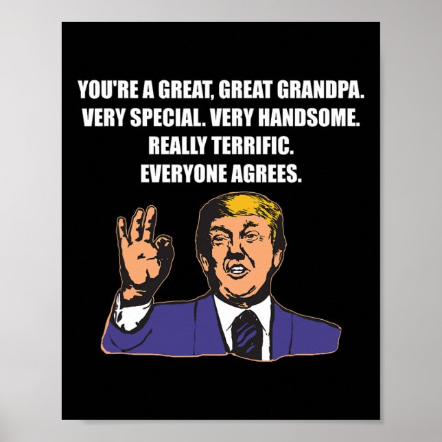 Lustigt Trump Best Grandpa Alla är överens Poster (Framsidan)