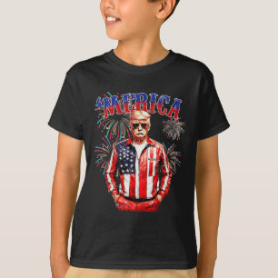 Lustigt Trump Bukt i USA Merica Trump 4:e juli-pre T Shirt