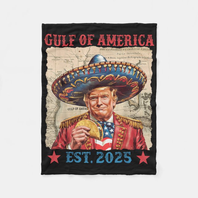 Lustigt Trump Bukt of US America 2025 Trump Taco M Fleecefilt (Framsidan)