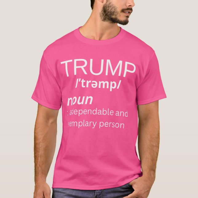 Lustigt Trump Dictionary Definition Policy Republ T Shirt (Framsida)