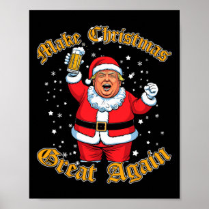 Lustigt Trump Drick öl Gör jul Underbar igen Poster