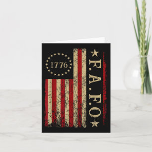 Lustigt Trump Fafo F Around Find Out Retro US Flag Kort