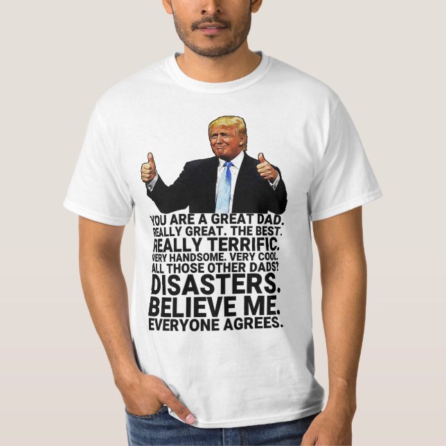 Lustigt Trump Far födelsedag  T Shirt (Framsida)