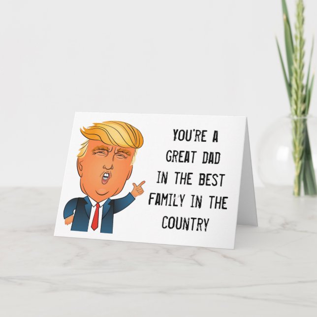 Lustigt Trump Fars dag Card "Smart Guy" Kort (Framsida)