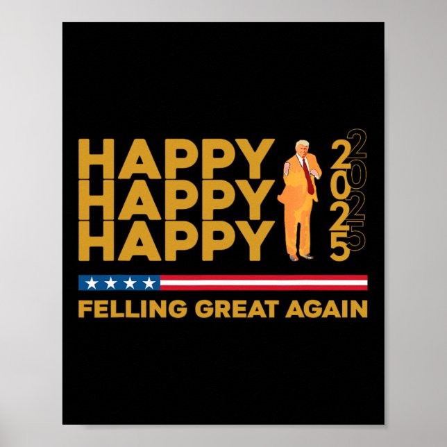 Lustigt Trump Felling Underbar igen Gott nytt år 2 Poster (Framsidan)