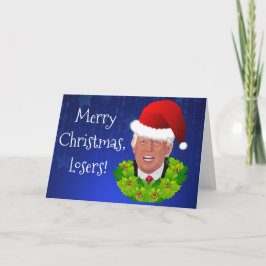 Lustigt Trump "God jul-förlorare" Helgkort