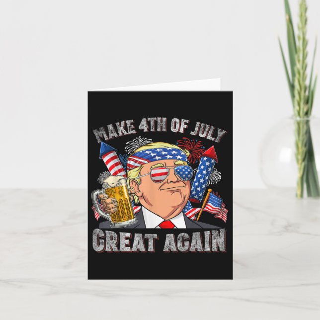 Lustigt Trump gör 4 juli Underbar igen Manar Kort (Framsida)
