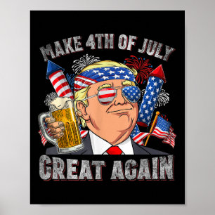 Lustigt Trump gör 4 juli Underbar igen Manar Poster
