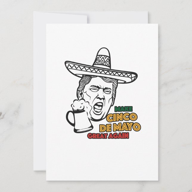Lustigt Trump Gör Cinco de Mayo Underbar igen Kort (Framsida)