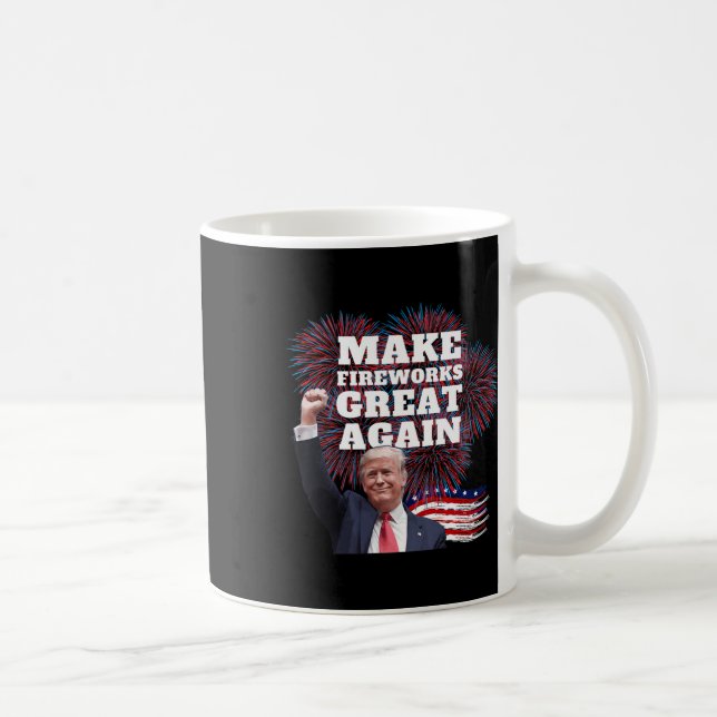 Lustigt Trump Gör Fireworks Underbart igen, nytt å Kaffemugg (Höger)