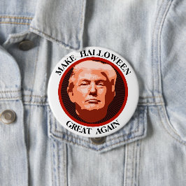 Lustigt Trump Gör Halloween Underbart Knapp