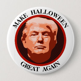 Lustigt Trump Gör Halloween Underbart Knapp