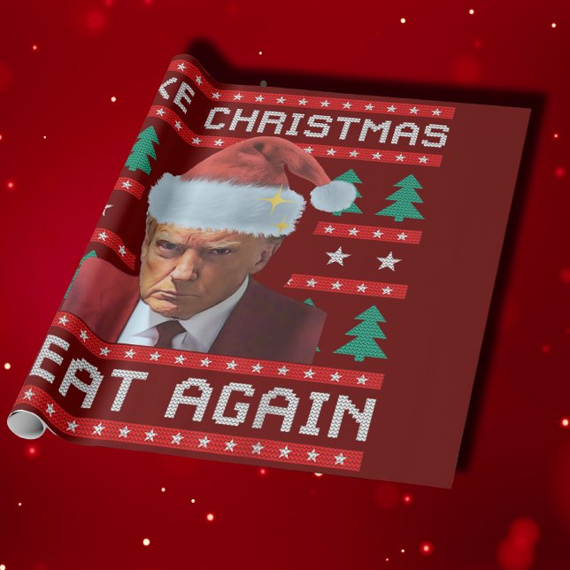 Lustigt Trump Gör jul Underbar igen Mugg Shot Presentpapper (Skapare uppladdad)