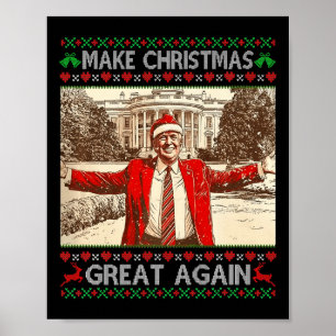 Lustigt Trump Gör julen Underbar igen i Julafton-f Poster