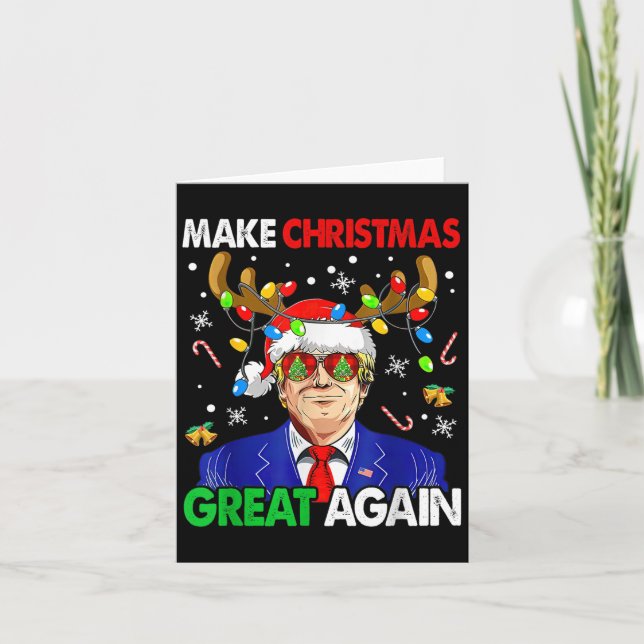 Lustigt Trump Gör julen Underbar igen Julafton Kort (Framsida)