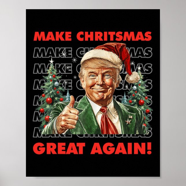 Lustigt Trump Gör julen Underbar igen Ugly Sweate Poster (Framsidan)