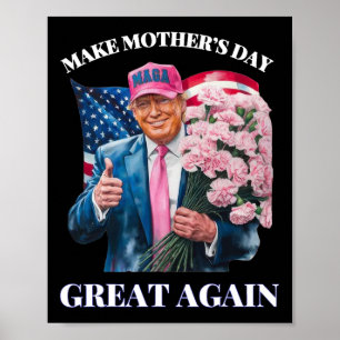 Lustigt Trump Gör Mors dag Underbart igen färdigt Poster