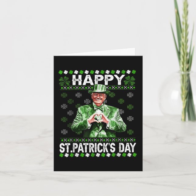 Lustigt Trump Gör St patricks day Underbar igen 20 Kort (Framsida)
