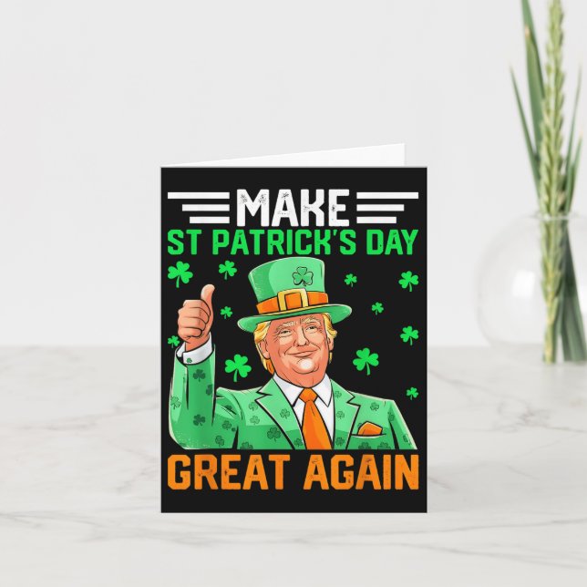 Lustigt Trump Gör St patricks day Underbar igen 20 Kort (Framsida)