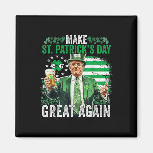 Lustigt Trump Gör St patricks day Underbar igen ir Magnet