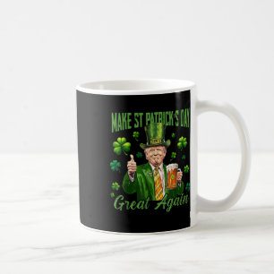 Lustigt Trump Gör St patricks day Underbar igen Kaffemugg