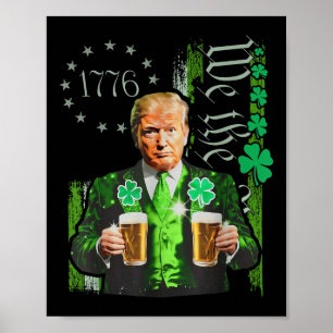 Lustigt Trump Gör St patricks day Underbar igen Poster