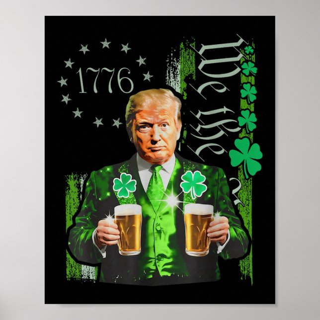 Lustigt Trump Gör St patricks day Underbar igen Poster (Framsidan)