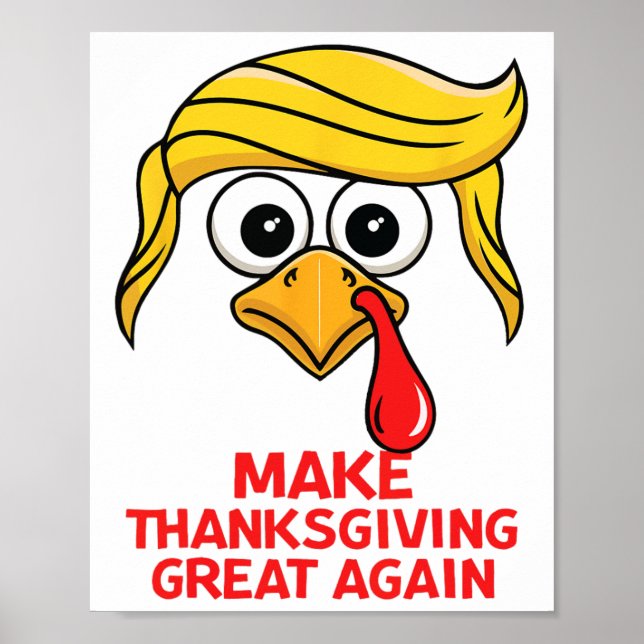 Lustigt Trump Gör Thanksgivingen Underbar igen Tur Poster (Framsidan)