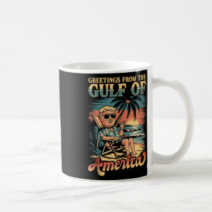 Lustigt Trump Hälsning från den patriotiska Bukten Kaffemugg