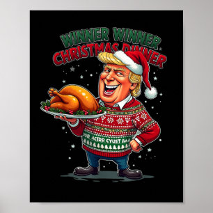 Lustigt Trump Humor Winner Vinnare Julmiddag M Poster
