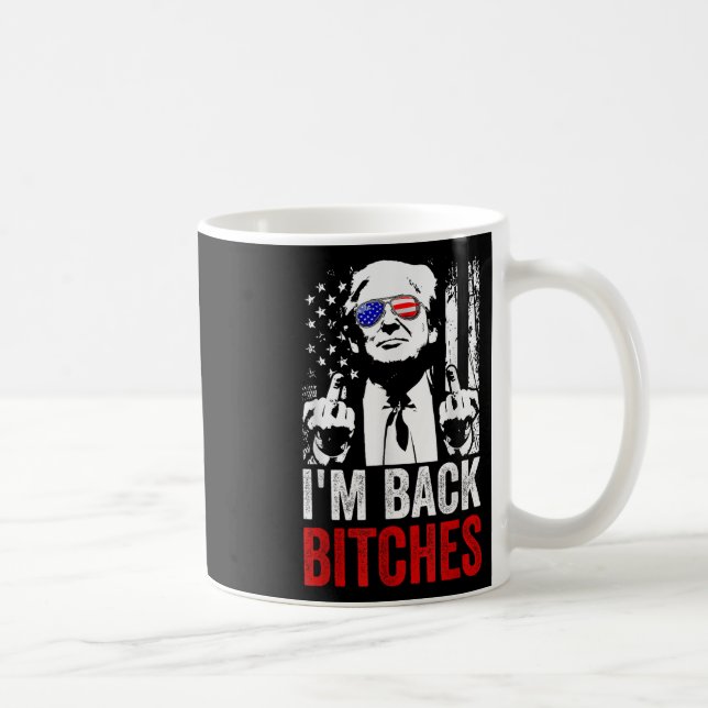 Lustigt Trump Im Back Es Ta Ameircan Underbar igen Kaffemugg (Höger)