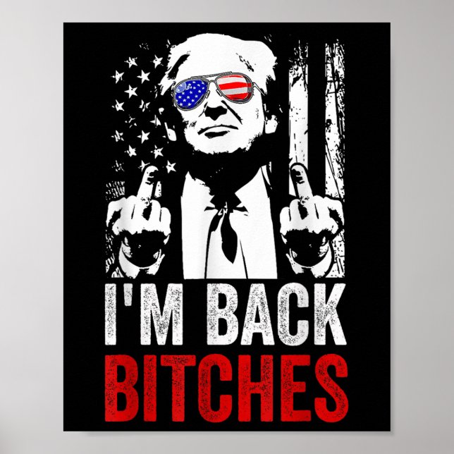 Lustigt Trump Im Back Es Ta Ameircan Underbar igen Poster (Framsidan)