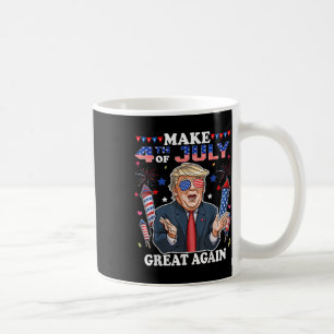 Lustigt Trump Independence day gör 4 juli Grea Kaffemugg