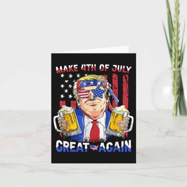 Lustigt Trump Independence day gör 4 juli Grea Kort (Framsida)