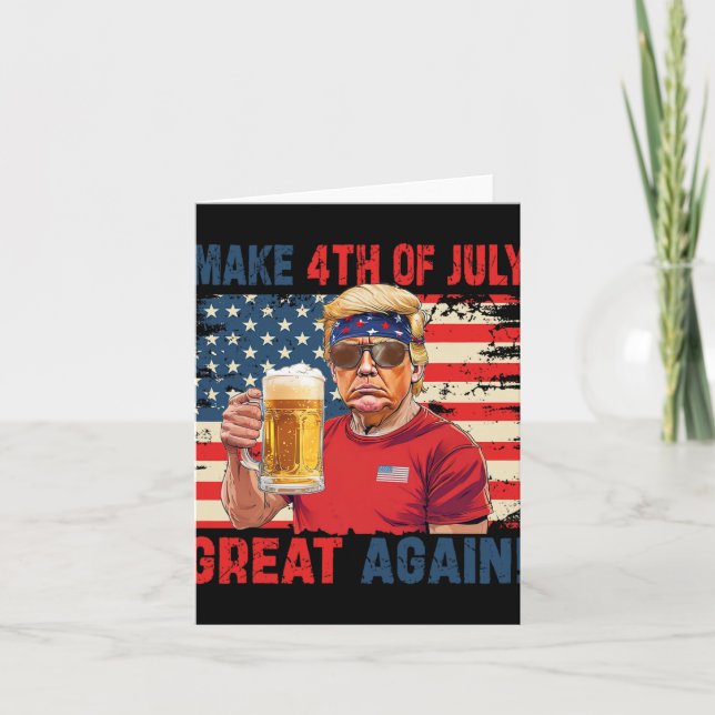 Lustigt Trump Independence day gör 4 juli Grea Kort (Framsida)