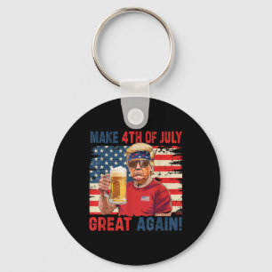 Lustigt Trump Independence day gör 4 juli Grea Nyckelring