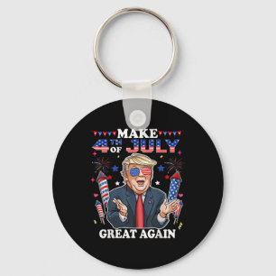 Lustigt Trump Independence day gör 4 juli Grea Nyckelring