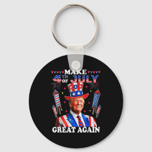 Lustigt Trump Independence day gör 4 juli Grea Nyckelring