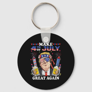 Lustigt Trump Independence day gör 4 juli Grea Nyckelring
