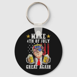 Lustigt Trump Independence day gör 4 juli Grea Nyckelring