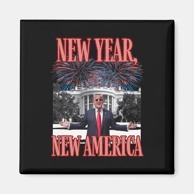 Lustigt Trump nytt år Magnet (Framsidan)