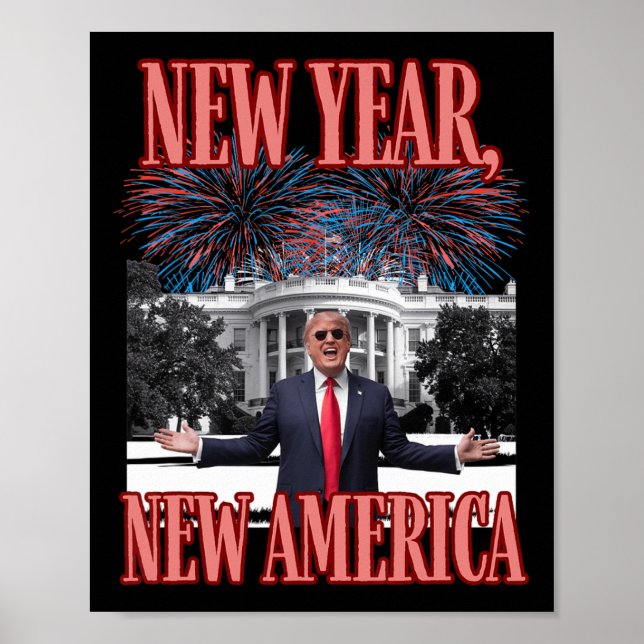 Lustigt Trump nytt år Poster (Framsidan)
