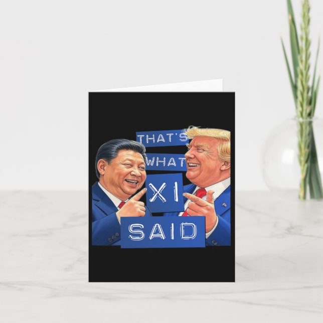 Lustigt Trump och Xi Laughing Shirt - det är vad S Kort (Framsida)