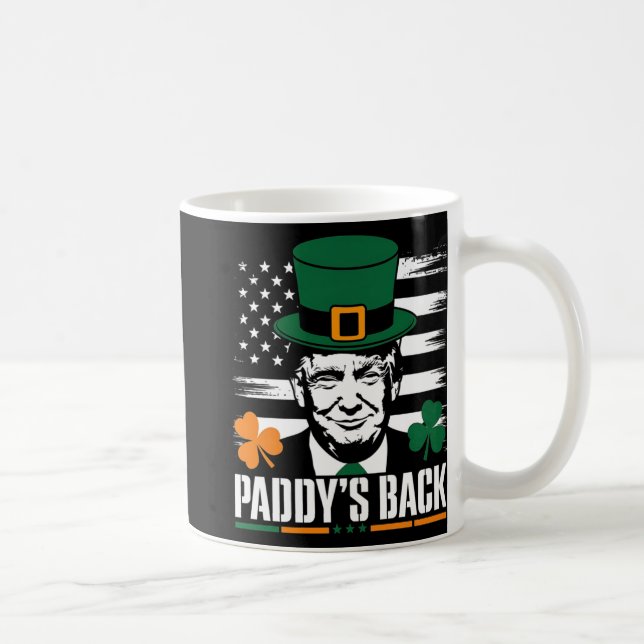 Lustigt Trump Paddy's back - den här fina presente Kaffemugg (Höger)