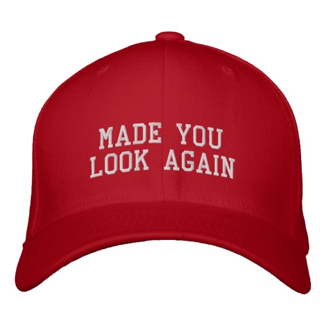 Lustigt Trump Parody Made du Skojjar igen Broderad Keps (Framsida)