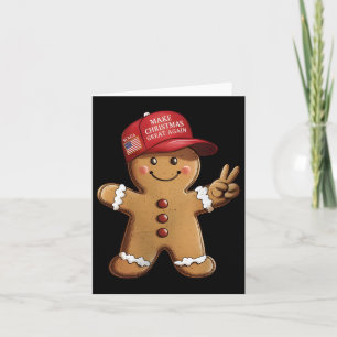 Lustigt Trump-Pepparkaksgubbe Gör jul Underbar A Kort