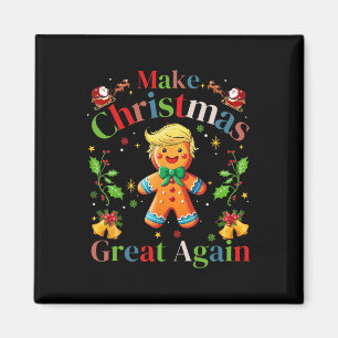 Lustigt Trump-Pepparkaksgubbe Gör jul Underbar A Magnet