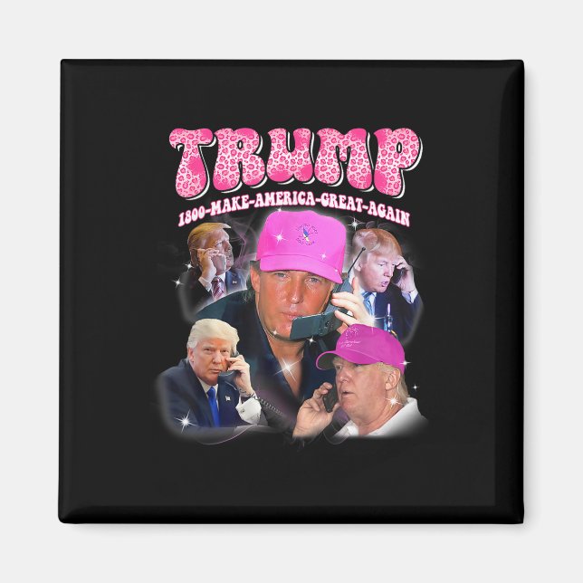 Lustigt Trump Rosa Miss Me ännu Trump 2024 Ta Amer Magnet (Framsidan)