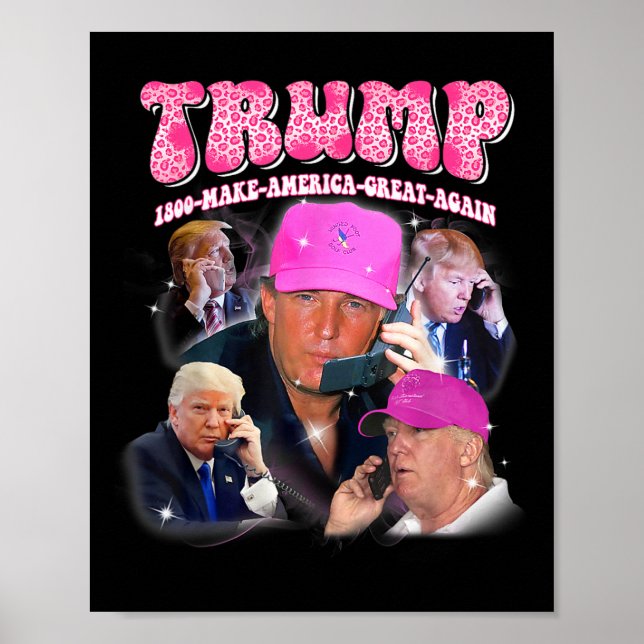 Lustigt Trump Rosa Miss Me ännu Trump 2024 Ta Amer Poster (Framsidan)